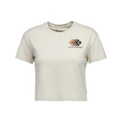 Koszulka damska Black Diamond Faded Crop. Białe koszulki sportowe damskie Black Diamond, l, bez wzorów, z bawełny, bez kołnierzyka, bez ramiączek, wspinaczkowe. Za 147.55 zł.