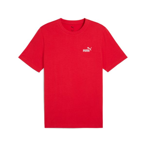 Męska Koszulka Essentials No 1 Small Logo T-shirt. Czerwone buty sportowe męskie Puma, m, bez wzorów, z bawełny, bez kołnierzyka, bez ramiączek, na fitness i siłownię. Za 62.30 zł.