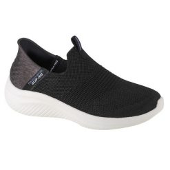 Buty sportowe Sneakersy damskie, Slip-Ins Ultra Flex 3.0 Smooth Step. Niebieskie obuwie sportowe damskie Skechers, bez wzorów, z materiału, trekkingowe. Za 299.99 zł.