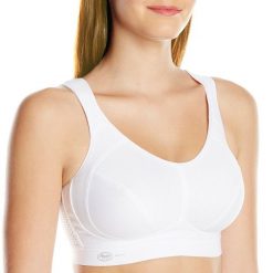 Stanik do biegania extreme control z wysoki poziomem podtrzymywania. Białe biustonosze ANITA ACTIVE, bez wzorów, z bawełny. Za 347.00 zł.