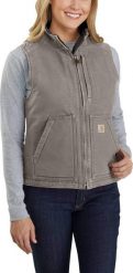 Carhartt Damska Kamizelka Carhartt Sherpa Lined Mock Grey. Szare kurtki damskie Carhartt, bez wzorów, bez kaptura. Za 521.37 zł.