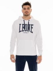Męska bluza z kapturem z dużym logo. Niebieskie bluzy męskie LEONE 1947 APPAREL, m, bez wzorów, z kapturem, na fitness i siłownię. Za 324.17 zł.