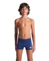 Szorty Kąpielowe Arena Racing Stripe Swim Short junior. Niebieskie szorty dla chłopców Arena, na lato, bez wzorów, z materiału, młodzieżowe. Za 119.99 zł.