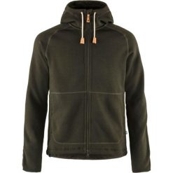 Bluza z kapturem Fjallraven Ovik Fleece Hoodie. Zielone bluzy męskie Fjällräven, na lato, s, bez wzorów, z bawełny, z kapturem. Za 689.69 zł.