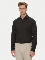 JOOP! Koszula 17 JSH-146Pai-W 30046075 Czarny Slim Fit. Czarne koszule męskie JOOP!, m, bez wzorów, ze lnu, bez kołnierzyka, bez ramiączek. Za 369.99 zł.