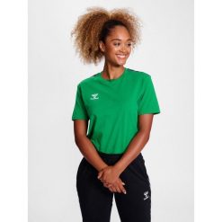 Koszulka damska Hummel Authentic. Zielone koszulki sportowe damskie Hummel, l, bez wzorów, bez kołnierzyka, bez ramiączek, do piłki nożnej. Za 150.00 zł.