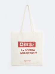 Torba bawełniana unisex Gorzów Wielkopolski 102. Białe plecaki damskie Big Star, z aplikacjami, z bawełny, retro, z nadrukiem, bez dodatków. Za 4.99 zł.