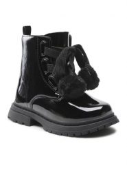 Nelli Blu Trapery CM211101-9 Czarny. Czarne buty zimowe dziewczęce Nelli Blu, bez wzorów, ze skóry, bez zapięcia. Za 97.99 zł.