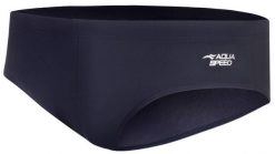 Slipy pływackie męskie Aqua Speed Ares. Niebieskie kąpielówki męskie Aqua-Speed, m, bez wzorów, z dzianiny, do pływania. Za 59.99 zł.