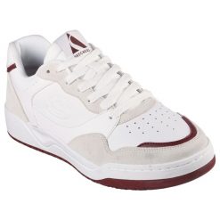 Buty sportowe Sneakersy męskie, Skechers Koopa-Volley Low Lifestyle. Białe buty sportowe męskie Skechers, ze skóry, bez zapięcia, trekkingowe. Za 249.99 zł.