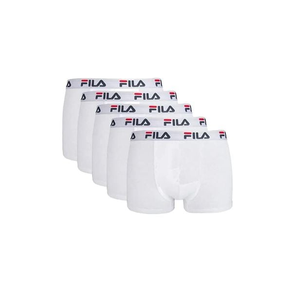 Bokserki Fila FU5016/5 (x5). Białe bokserki męskie Fila, l, bez wzorów, z bawełny. Za 276.99 zł.