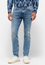 Męskie Spodnie Jeansowe MUSTANG Oregon Slim Denim Blue 1015865 5000 424. Niebieskie jeansy męskie Mustang, klasyczne. W wyprzedaży za 119.99 zł.