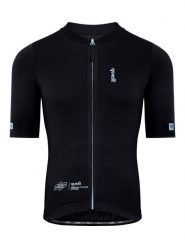 Koszulka Kolarska Krótki Rękaw Quest Italy. Czarne koszulki sportowe męskie Quest, m, bez wzorów, z elastanu, bez kołnierzyka, bez ramiączek, rowerowe. Za 370.00 zł.