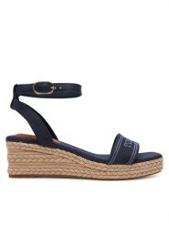 Tommy Hilfiger Espadryle Tommy Hilfiger Espad Mid Wedge FW0FW08805 Granatowy. Niebieskie sandały damskie Tommy Hilfiger, bez wzorów, z materiału, bez obcasa, bez zapięcia. Za 239.99 zł.