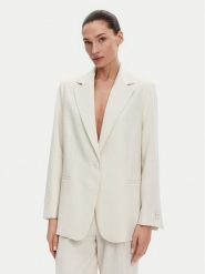 Calvin Klein Marynarka K20K208240 Beżowy Regular Fit. Brązowe żakiety damskie Calvin Klein, bez wzorów, z syntetyku. Za 629.99 zł.