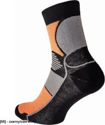 CERVA KNOXFIELD BASIC - skarpety - czarny/czerwony - r. r.45. Czarne skarpety damskie CERVA, bez wzorów. Za 15.25 zł.