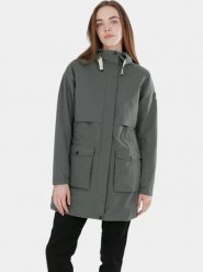Płaszcz przeciwdeszczowy damski Fundango Zhuri. Brązowe płaszcze damskie Fundango, xs, bez wzorów, z materiału, eleganckie, długie, bez kaptura. Za 499.00 zł.