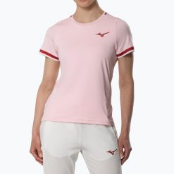 Koszulka tenisowa damska Mizuno Stargazer Tee. Czerwone t-shirty damskie Mizuno, s, bez wzorów, z materiału, klasyczne, bez kołnierzyka. Za 189.99 zł.