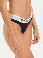 KARL LAGERFELD Stringi A1W47095 Czarny. Czarne stringi damskie KARL LAGERFELD, xl, bez wzorów, z bawełny. Za 89.99 zł.