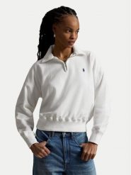 Polo Ralph Lauren Bluza 211B18685006 Biały Regular Fit. Białe bluzy damskie Polo Ralph Lauren, xl, bez wzorów, z bawełny, bez kaptura. Za 859.99 zł.