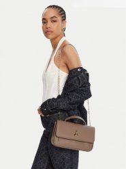 Patrizia Pepe Torebka 8B0228/L001-B744 Brązowy. Brązowe torebki do ręki damskie Patrizia Pepe, bez wzorów, ze skóry, bez dodatków. Za 779.99 zł.