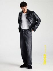 Jeansy loose z efektem sprania - szary. Szare jeansy męskie Reserved. Za 159.99 zł.