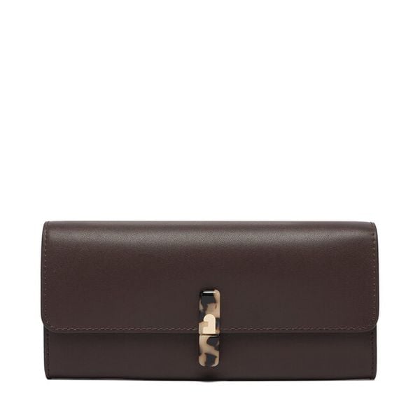 Portfel Furla. Brązowe portfele damskie Furla, bez wzorów. Za 854.99 zł.