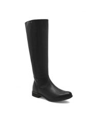 Lasocki Kozaki OCE-MESA-38 Czarny. Czarne kozaki damskie Lasocki, ze skóry, bez obcasa, na płaskiej podeszwie. Za 379.99 zł.