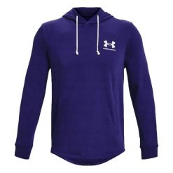Męska Bluza Z Kapturem Rival Terry. Niebieskie bluzy męskie Under Armour, m, bez wzorów, z kapturem. Za 278.99 zł.