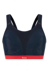 Biustonosz treningowy Shock Absorber Active D+ Classic. Niebieskie biustonosze Champion, z aplikacjami, z elastanu. Za 189.99 zł.
