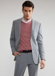 PAKO LORENTE – Szara marynarka garniturowa P22SF-3G-008-S-S. Szare marynarki męskie Pako Lorente, bez wzorów, z elastanu, boho. Za 649.99 zł.