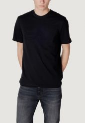 Koszulka crop top Mężczyzna EA7. Czarne koszulki sportowe męskie EA7, m, bez wzorów, z bawełny, bez kołnierzyka, bez ramiączek, na fitness i siłownię. Za 219.99 zł.