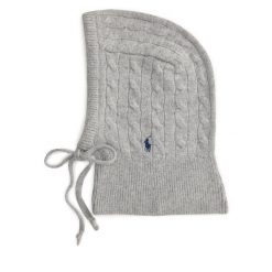 Kominiarka Polo Ralph Lauren. Szare czapki i kapelusze damskie Polo Ralph Lauren, na zimę, bez wzorów. Za 659.99 zł.