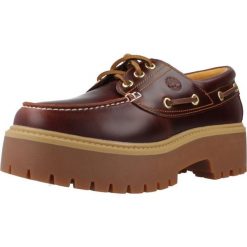 Buty sportowe Kobieta TIMBERLAND STST BOAT SHOE BURG, Wide. Brązowe obuwie sportowe damskie Timberland, bez wzorów, ze skóry. Za 650.25 zł.