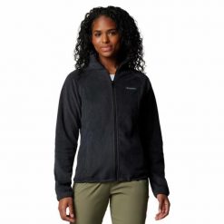 Bluza polarowa damska Columbia Benton Springs Full Zip rozpinana. Czarne bluzy damskie Columbia, bez wzorów, z polaru, bez kaptura. Za 213.99 zł.