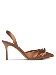 Aldo Szpilki Larsynn 14241581 Beżowy. Brązowe szpilki damskie Aldo, bez wzorów, z materiału, bez obcasa, bez zapięcia. Za 419.99 zł.