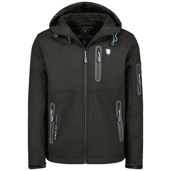 Geographical Norway Softshell TAXILLUS BLACK DB MEN 056, kurtka męska czarna. Czarne kurtki męskie Geographical Norway, na wiosnę, m, bez wzorów, z elastanu, klasyczne, z kapturem. Za 269.00 zł.