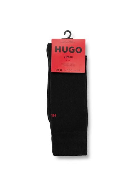 HUGO Skarpety długie 50493253 Czarny. Czarne skarpety męskie Hugo, bez wzorów, z bawełny. Za 69.99 zł.