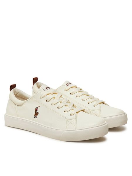 Polo Ralph Lauren Tenisówki Prestyn RL01240110 Écru. Buty sportowe chłopięce Polo Ralph Lauren, bez wzorów, ze skóry, bez zapięcia, tenisowe. Za 219.99 zł.