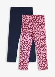 Legginsy marki Lurchi z elastycznej mieszanki bawełny organicznej (zestaw 2 szt.). Niebieskie legginsy dla dziewczynek bonprix, bez wzorów, z bawełny. Za 109.99 zł.