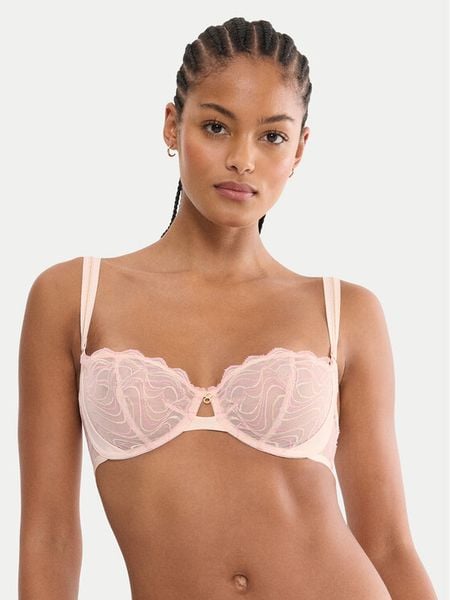 Triumph Biustonosz balkonetka Waves Of Glow 10226332 Beżowy. Brązowe biustonosze Triumph, bez wzorów, z syntetyku. Za 151.99 zł.