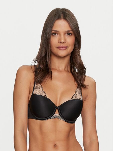 Chantelle Biustonosz z fiszbiną Tattoo Love C22DN6 Czarny. Czarne biustonosze Chantelle, bez wzorów, z syntetyku. Za 179.99 zł.