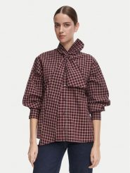 Morgan Koszula 262-CEKARO Bordowy Regular Fit. Czerwone bluzki damskie Morgan, bez wzorów, z bawełny, bez kołnierzyka, bez ramiączek. Za 299.99 zł.