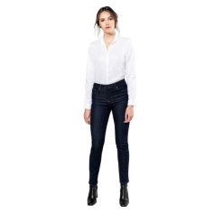 Jeans kobieta Kariban Premium. Niebieskie jeansy damskie KARIBAN, bez wzorów, z jeansu. Za 332.50 zł.