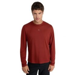 Męska koszulka trekkingowa z długim rękawem Siroko Reserve Maroon. Brązowe koszulki sportowe męskie SIROKO, m, bez wzorów, z materiału, bez kołnierzyka, bez ramiączek, trekkingowe. Za 118.00 zł.