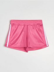 Szorty z lampasami - różowy. Czerwone szorty damskie Sinsay, l, bez wzorów. Za 39.99 zł.