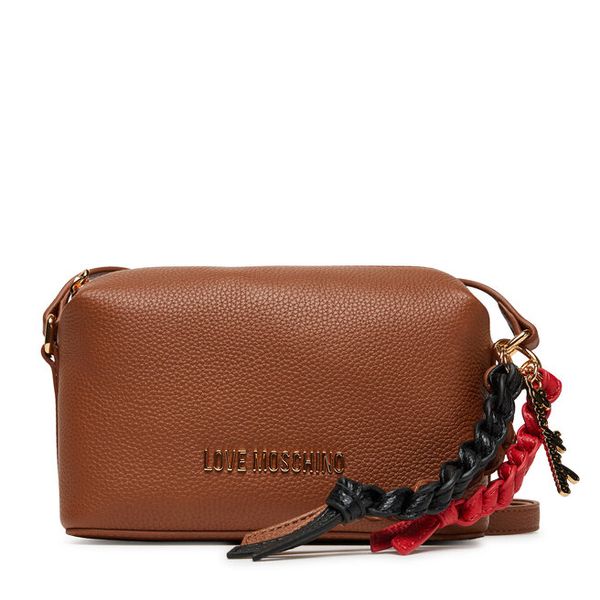 Torebka LOVE MOSCHINO. Brązowe listonoszki damskie Love Moschino, bez wzorów, bez dodatków. Za 559.99 zł.