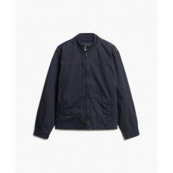 Kurtka Superdry Harrington classique. Niebieskie kurtki męskie Superdry., l, bez wzorów, klasyczne, bez kaptura. Za 552.90 zł.