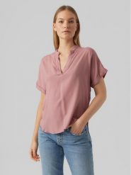 Vero Moda Bluzka Beauty 10279697 Różowy Regular Fit. Czerwone bluzki damskie Vero Moda, s, bez wzorów, z wiskozy, bez kołnierzyka, bez ramiączek. Za 109.99 zł.