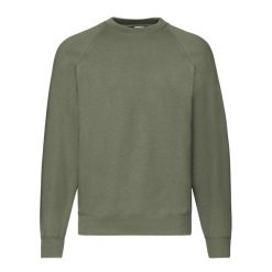Męska Klasyczna Bluza Raglanowa. Zielone bluzy męskie Fruit of the Loom, m, bez wzorów, bez kaptura. Za 64.99 zł.